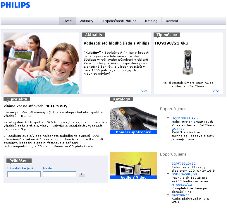 B2B portál Philips VIP