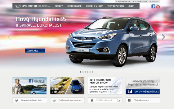 Hyundai má v ČR zcela nový web od AMI Praha